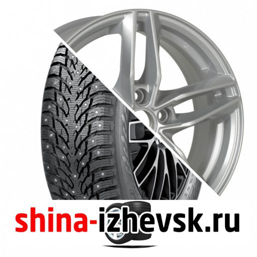 Колесо в сборе Nokian Hakkapeliitta 9 SUV 215/65 R16 T 102 + iFree Moskva 6.5xR16 5×114.3 ET40 DIA66.1 Серебристый в Ижевске